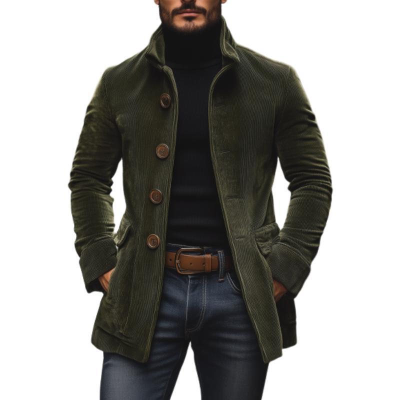 Men's Button-up Coat Casual Blazer Outerwear Clothing 3 Men's Button-up Coat Casual Blazer Outerwear Clothing - Image 3