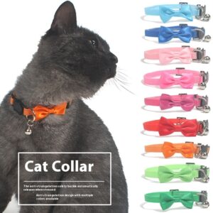 Adjustable Multi-color Pet Bow Collar Nylon Ribbon