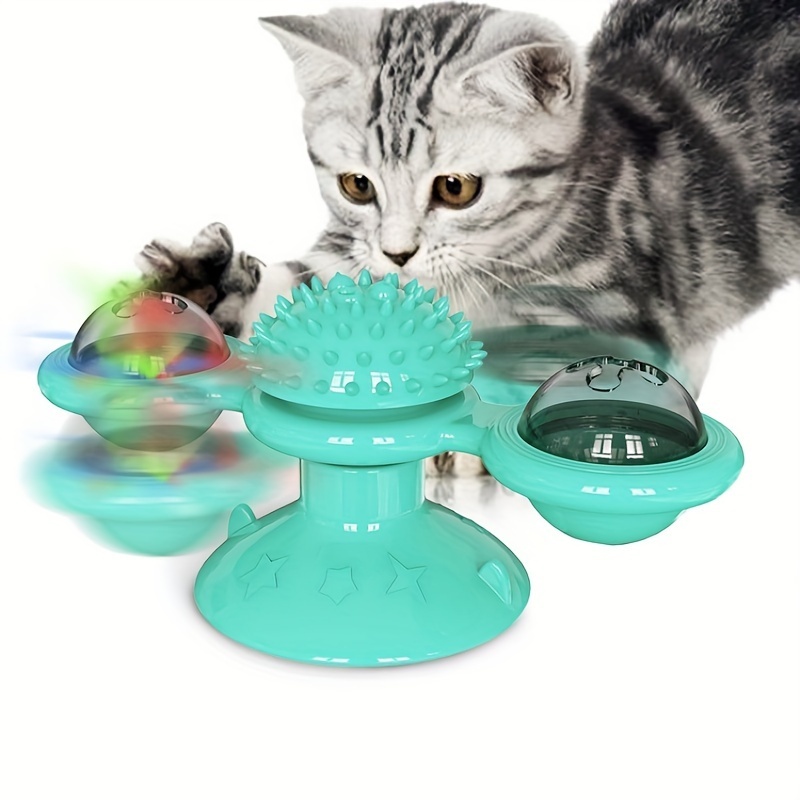 Rotating Interactive Windmill Cat Toy With Suction Cup 5 Rotating Interactive Windmill Cat Toy With Suction Cup - Image 5