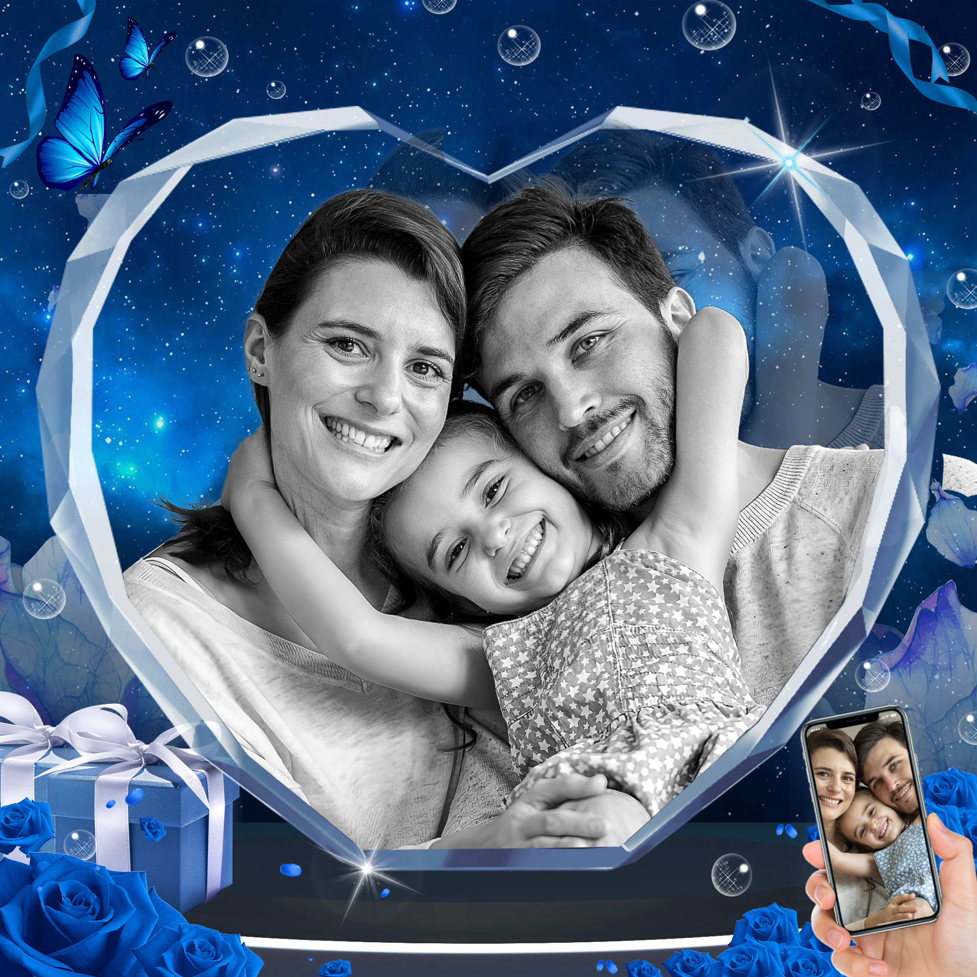 3D Crystal Photo, Laser Engraved Custom Picture Gift 7 3D Crystal Photo, Laser Engraved Custom Picture Gift - Image 7