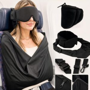 Breathable Portable Travel Pillow with Eye Mask