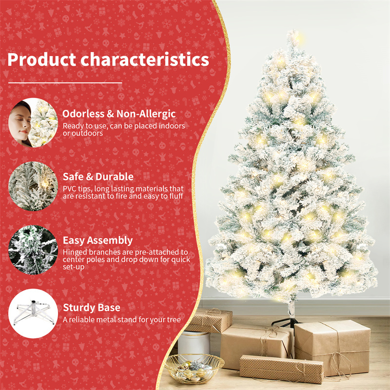 PVC Artificial Snow Christmas Tree Cedar Tree Decoration 3 PVC Artificial Snow Christmas Tree Cedar Tree Decoration - Image 3