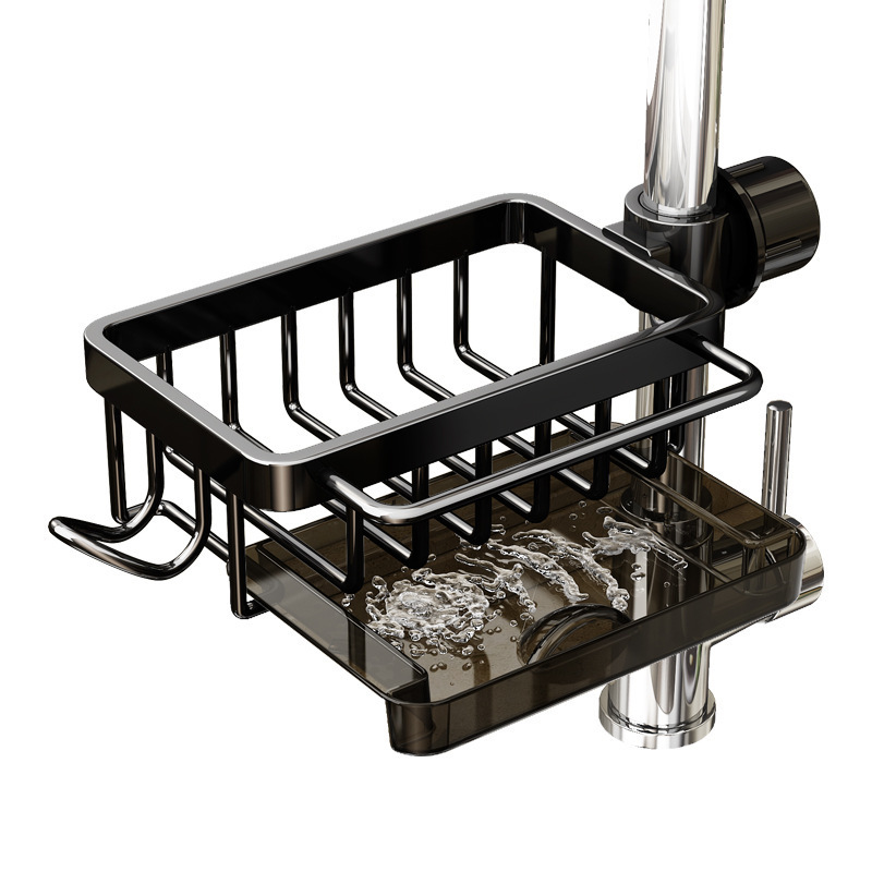 Aluminum Sink Faucet Storage Drain Rack 9 Aluminum Sink Faucet Storage Drain Rack - Image 9
