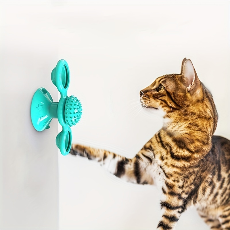 Rotating Interactive Windmill Cat Toy With Suction Cup 9 Rotating Interactive Windmill Cat Toy With Suction Cup - Image 9