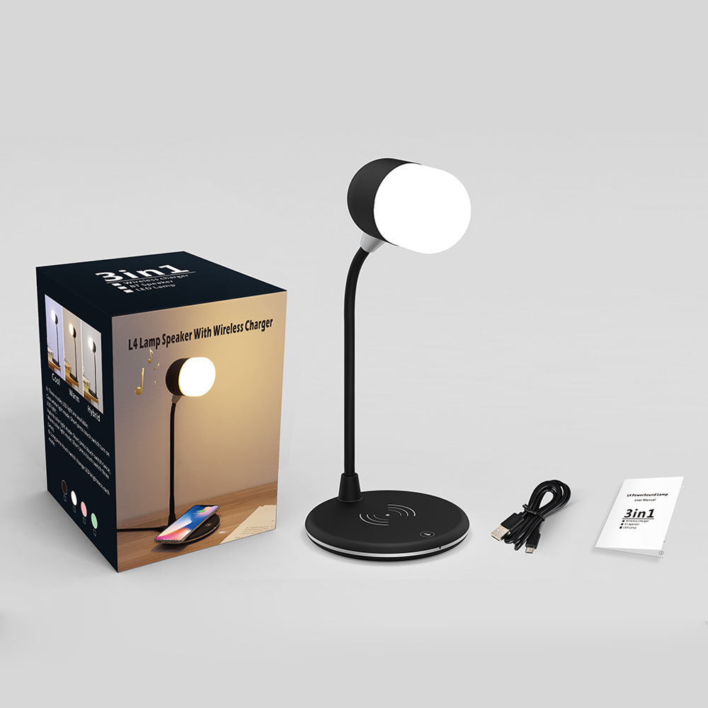 3 IN 1 Desk Lamp With Qi Wireless Charger 5W Bluetooth Speaker USB Dimmable 7 3 IN 1 Desk Lamp With Qi Wireless Charger 5W Bluetooth Speaker USB Dimmable - Image 7
