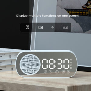 Music Alarm Clocks Mirror FM Radio LED Digital Clock