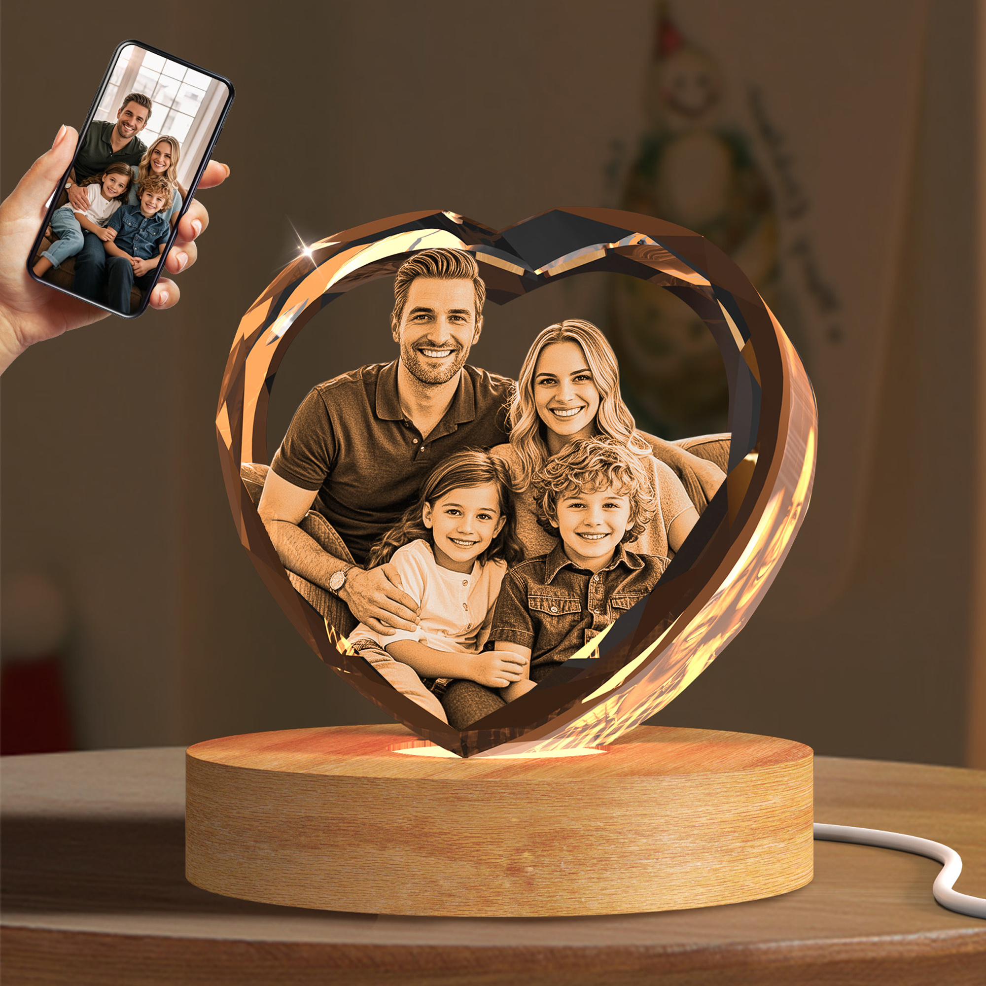 3D Crystal Photo, Laser Engraved Custom Picture Gift 4 3D Crystal Photo, Laser Engraved Custom Picture Gift - Image 4