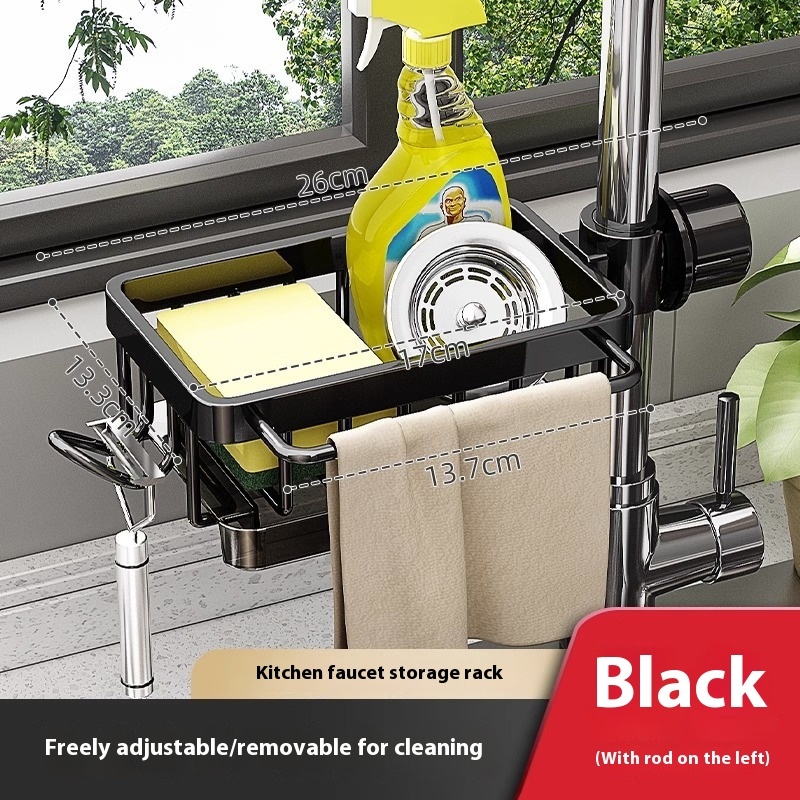 Aluminum Sink Faucet Storage Drain Rack 10 Aluminum Sink Faucet Storage Drain Rack - Image 10