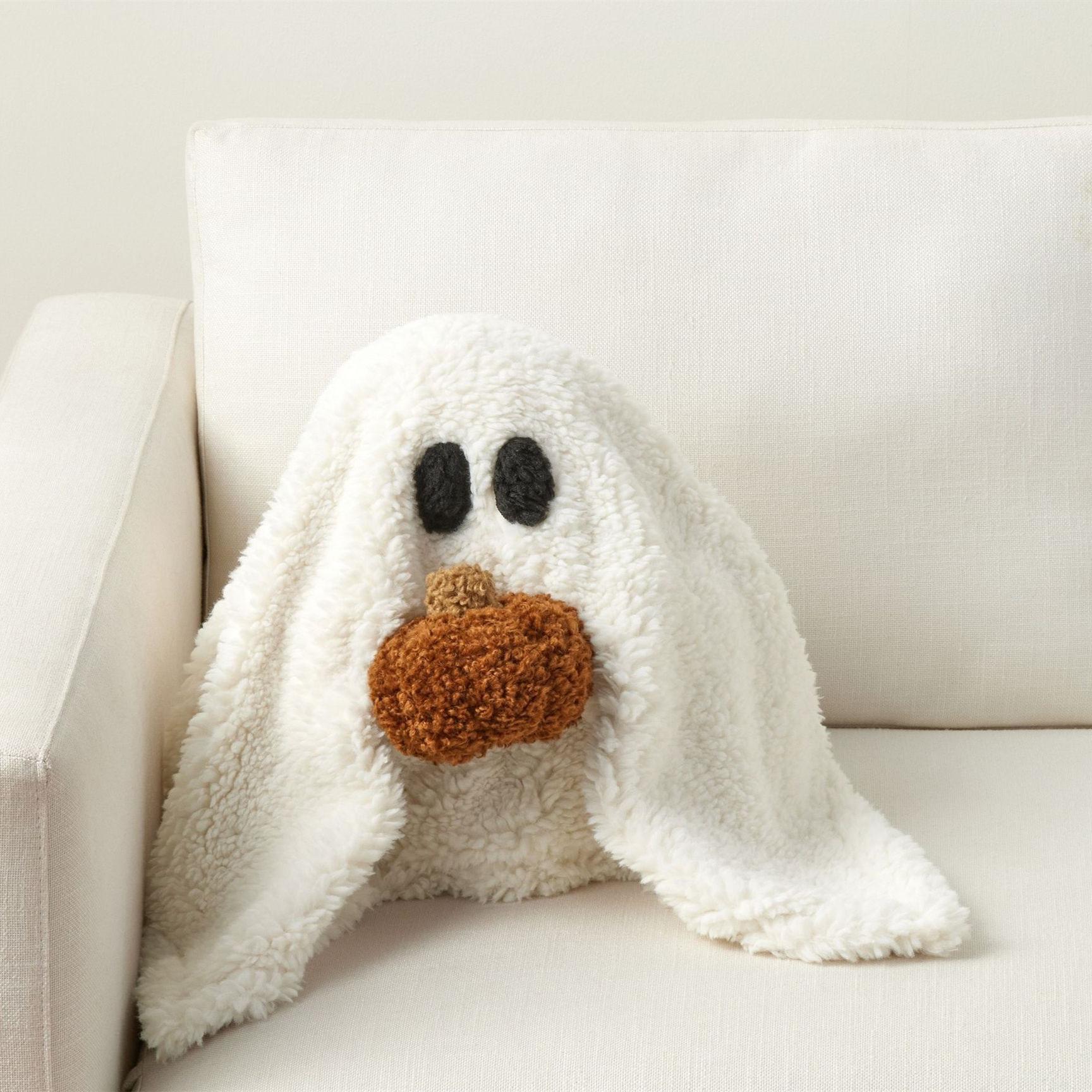 Ghost With Pumpkin Pillow Plush Throw 9 Ghost With Pumpkin Pillow Plush Throw - Image 9