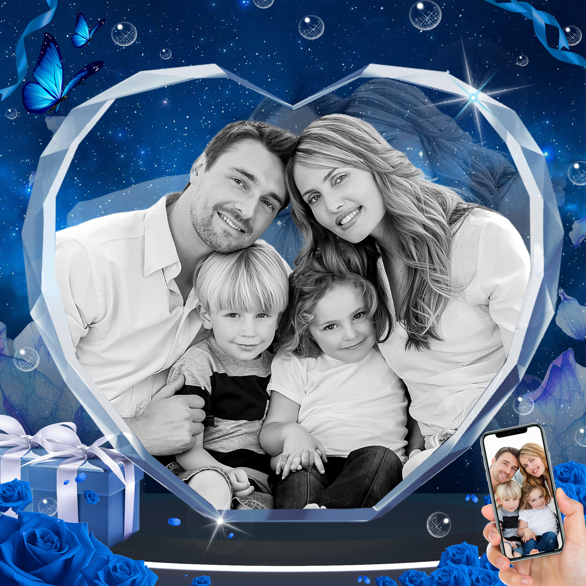3D Crystal Photo, Laser Engraved Custom Picture Gift 8 3D Crystal Photo, Laser Engraved Custom Picture Gift - Image 8