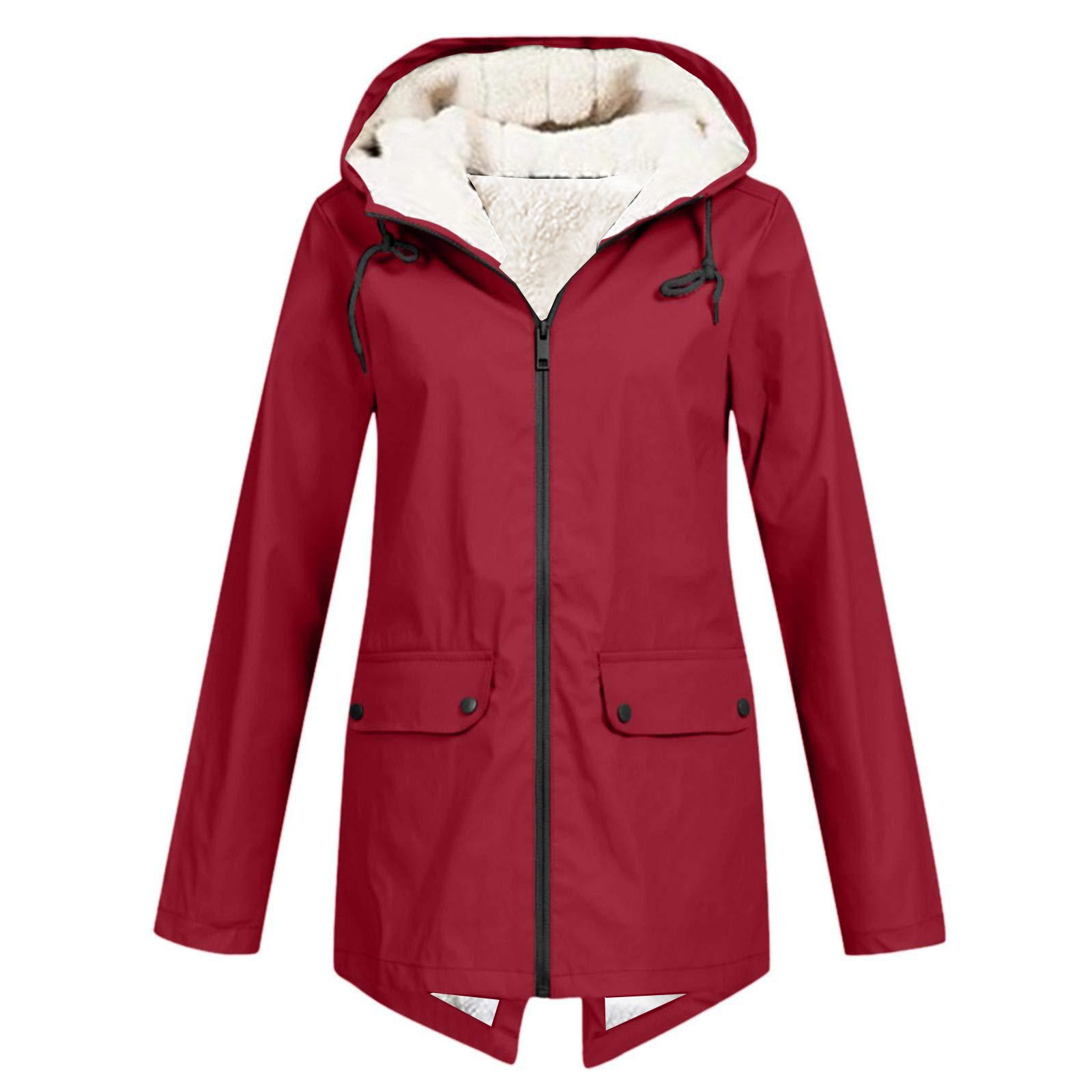 Hooded Coat Fleece Padded Waterproof Jacket 9 Hooded Coat Fleece Padded Waterproof Jacket - Image 9
