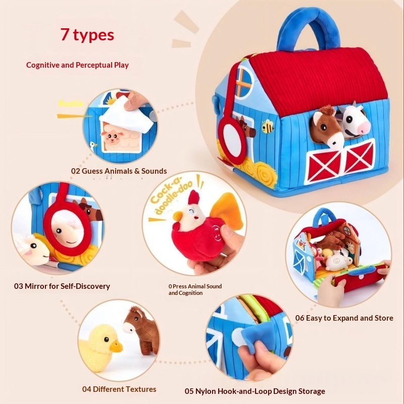 Soft Plush Fabric Farm Barn Toy 2 Soft Plush Fabric Farm Barn Toy - Image 2