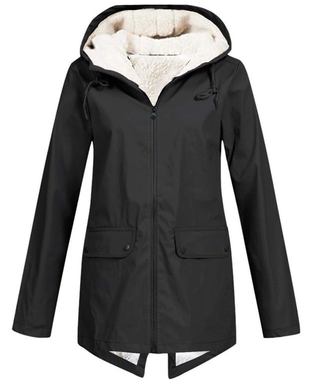 Hooded Coat Fleece Padded Waterproof Jacket 7 Hooded Coat Fleece Padded Waterproof Jacket - Image 7