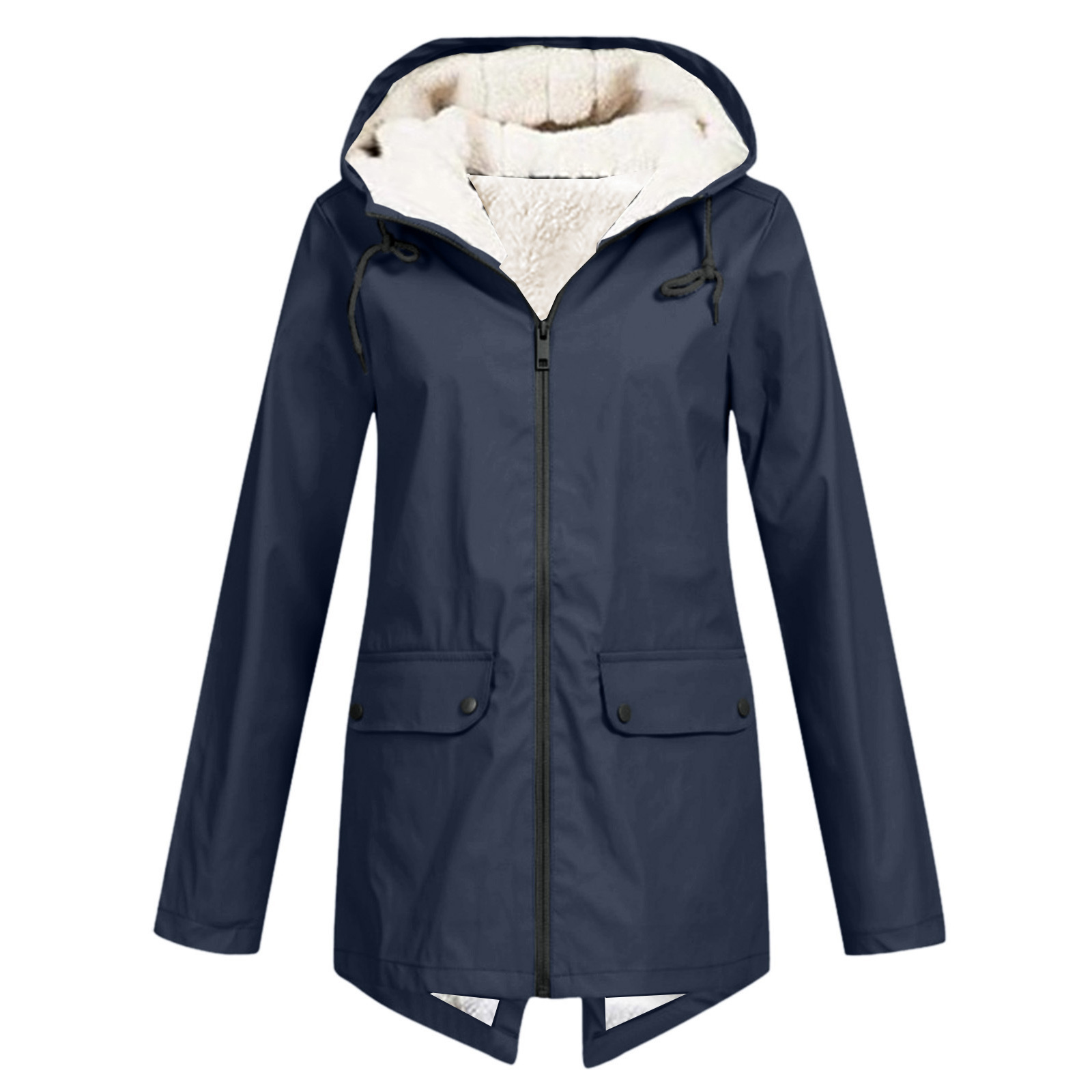 Hooded Coat Fleece Padded Waterproof Jacket 3 Hooded Coat Fleece Padded Waterproof Jacket - Image 3