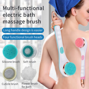 Electric Silicone Back Rotating Scrubber USB Rechargeable 2 Speed