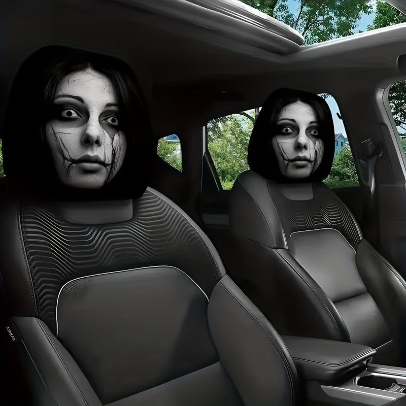 Spooky Car Headrest Cover 5 Spooky Car Headrest Cover - Image 5
