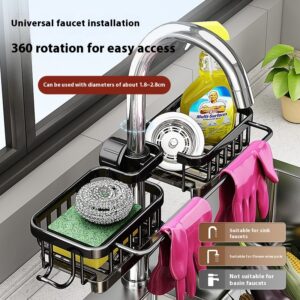 Aluminum Sink Faucet Storage Drain Rack