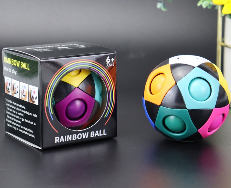 Decompression Soccer Rainbow Ball Magic Cube 12-hole 1 Decompression Soccer Rainbow Ball Magic Cube 12-hole