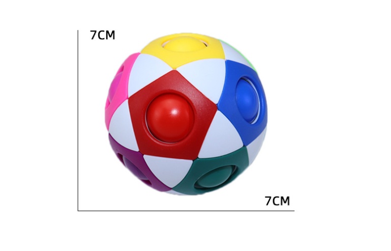 Decompression Soccer Rainbow Ball Magic Cube 12-hole 6 Decompression Soccer Rainbow Ball Magic Cube 12-hole - Image 6
