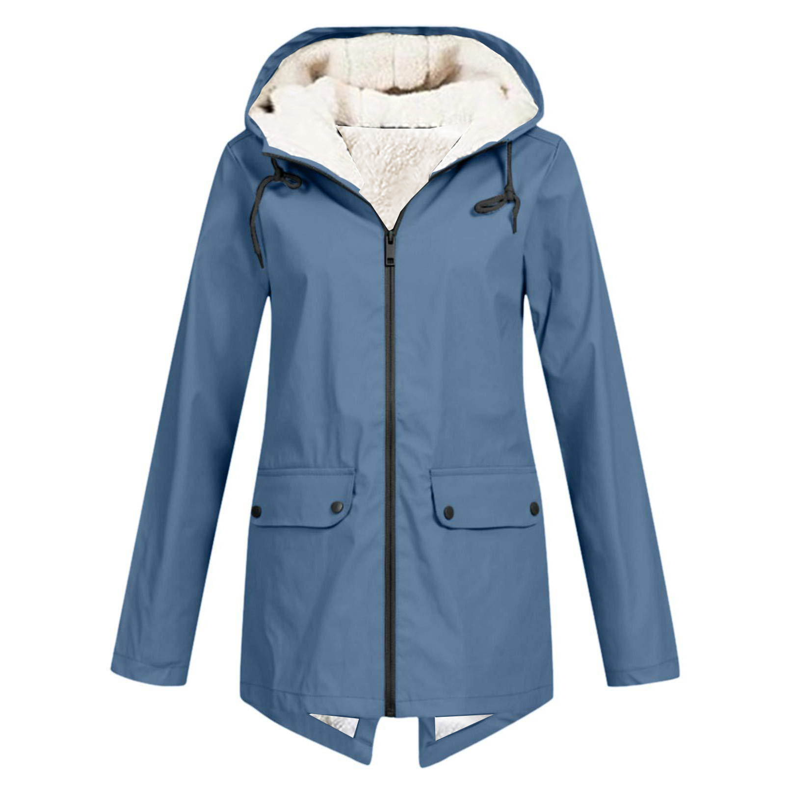 Hooded Coat Fleece Padded Waterproof Jacket 10 Hooded Coat Fleece Padded Waterproof Jacket - Image 10